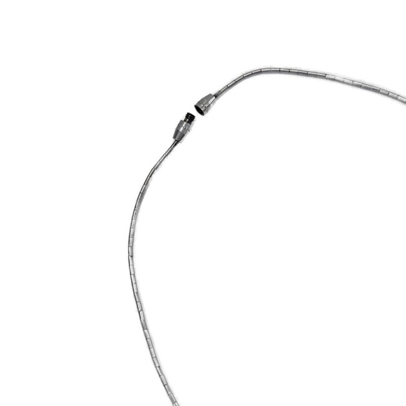 Vintage  Liquid Silver Necklace 16” Turquoise Bear Pendant Feather Sterling 925 - Picture 6 of 7